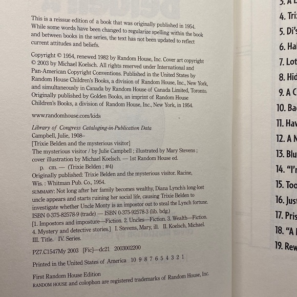 Trixie Belden Books: The Mysterious Visitor and The Marshland Mystery - Picture 8 of 16